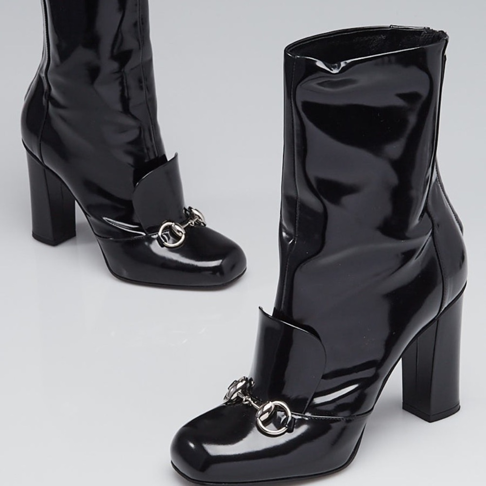 Gucci patient leather boots